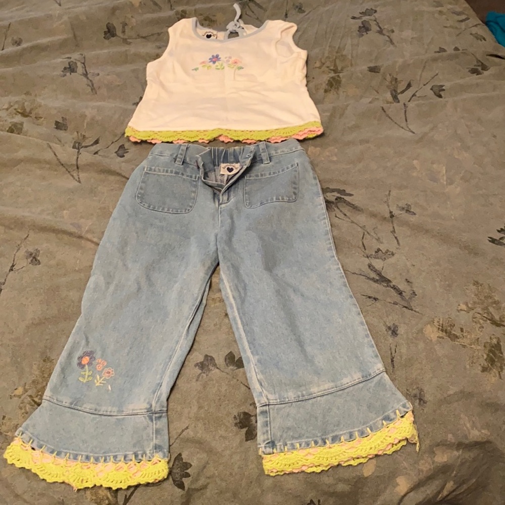 Hartstrings kids jeans and shirt set